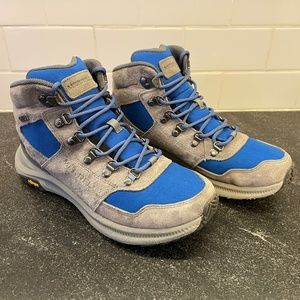 Merrell Men's Ontario 85 Mid Waterproof Hiking Boots, US Size 8, Gray and Blue